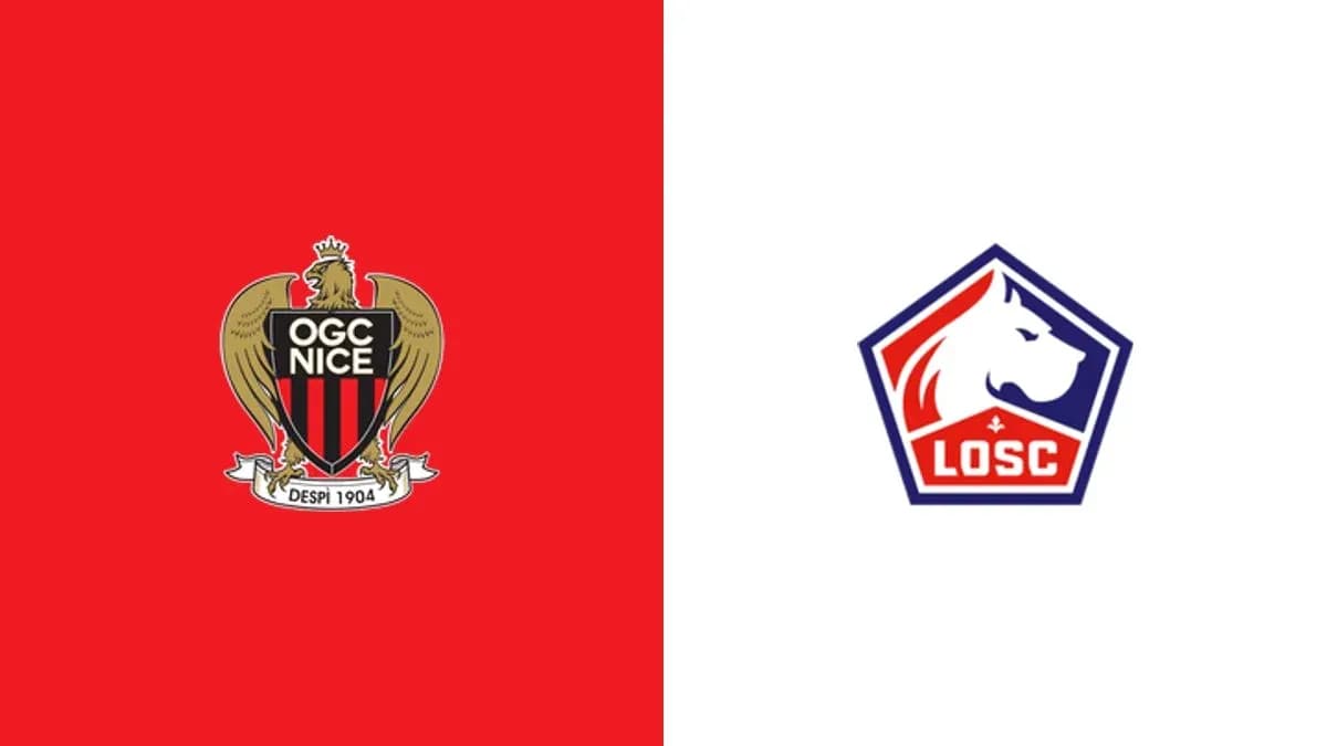 Logos of OGC Nice and LOSC Lille