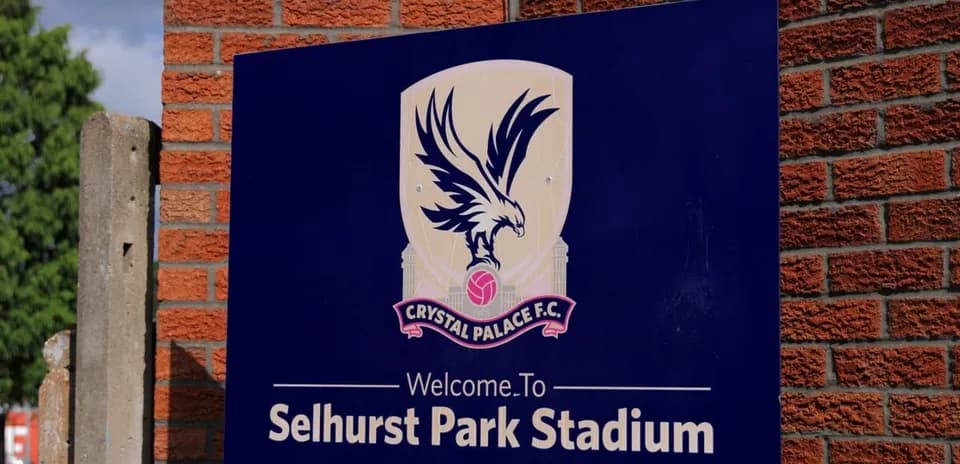 Sign welcoming to Selhurst Park Stadium