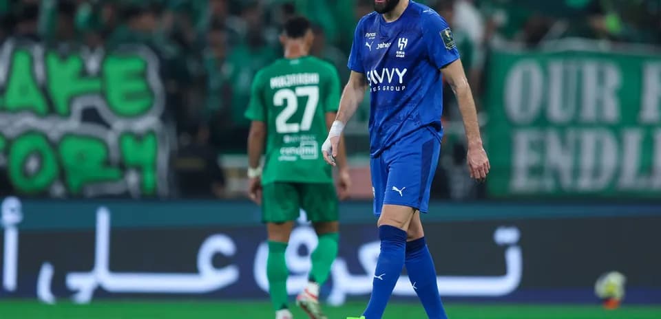 Players on the field during a football match