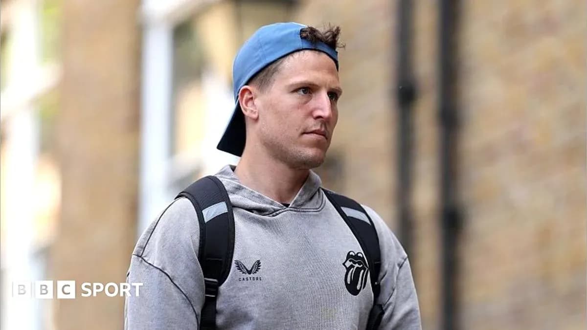 Athlete walking with a backpack in casual attire