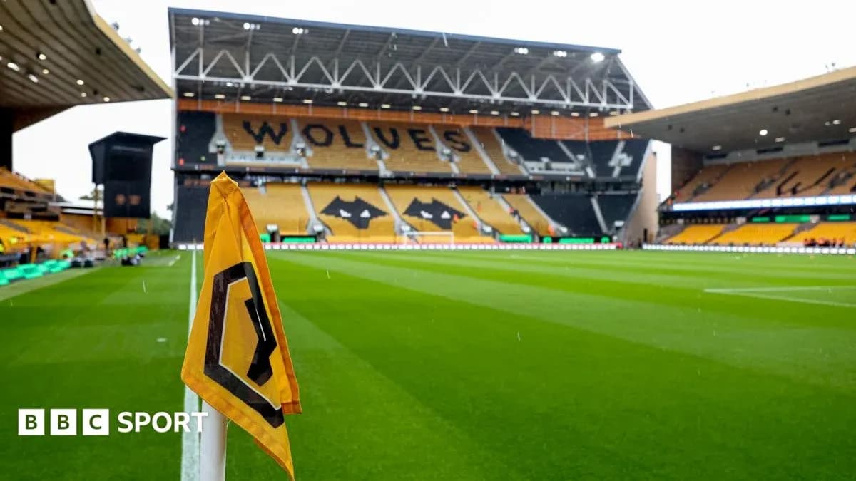 Wolverhampton Wanderers stadium with corner flag visible