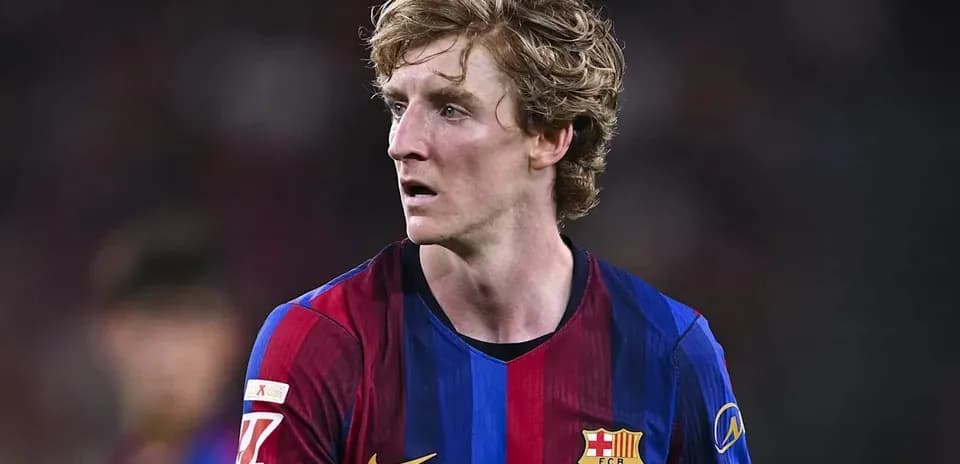 Player wearing Barcelona jersey on the pitch