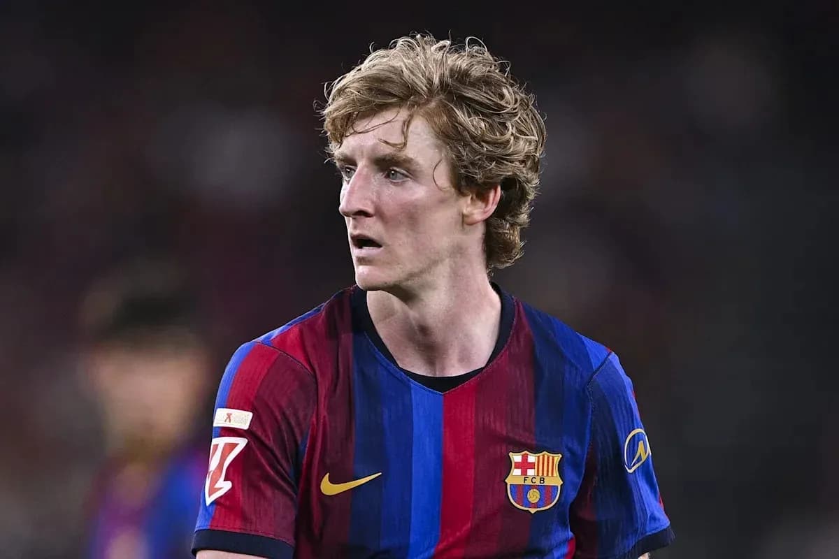 Player wearing Barcelona jersey on the pitch