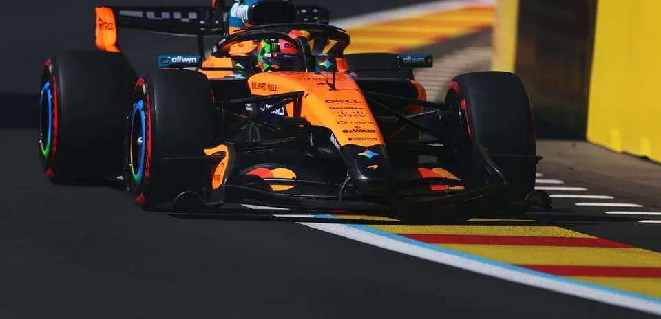 McLaren Formula 1 car racing on track