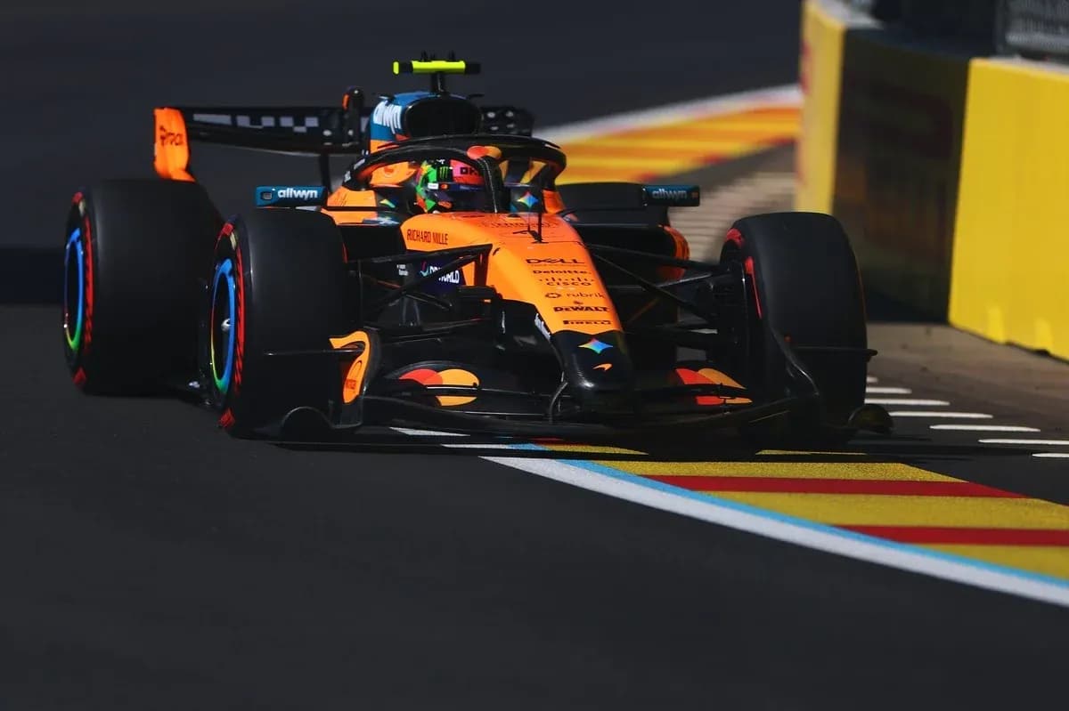 McLaren Formula 1 car racing on track