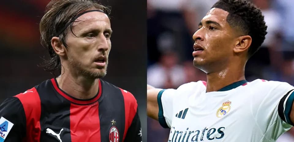 Two football players from AC Milan and Real Madrid