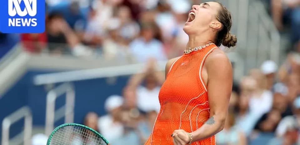 Player celebrating a point during tennis match