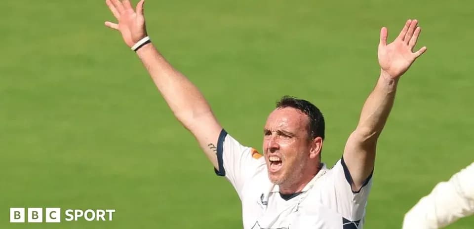 Bowler appealing for a wicket during cricket match