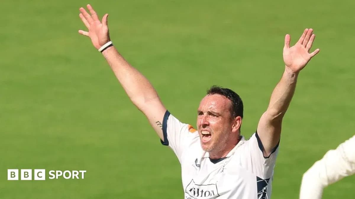 Bowler appealing for a wicket during cricket match
