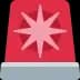 Red emergency light with star shape design