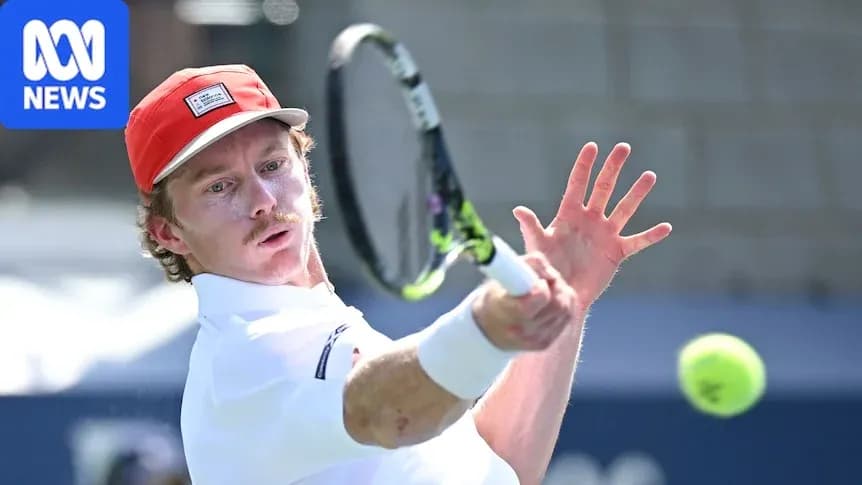 Tennis player hitting a forehand shot on court