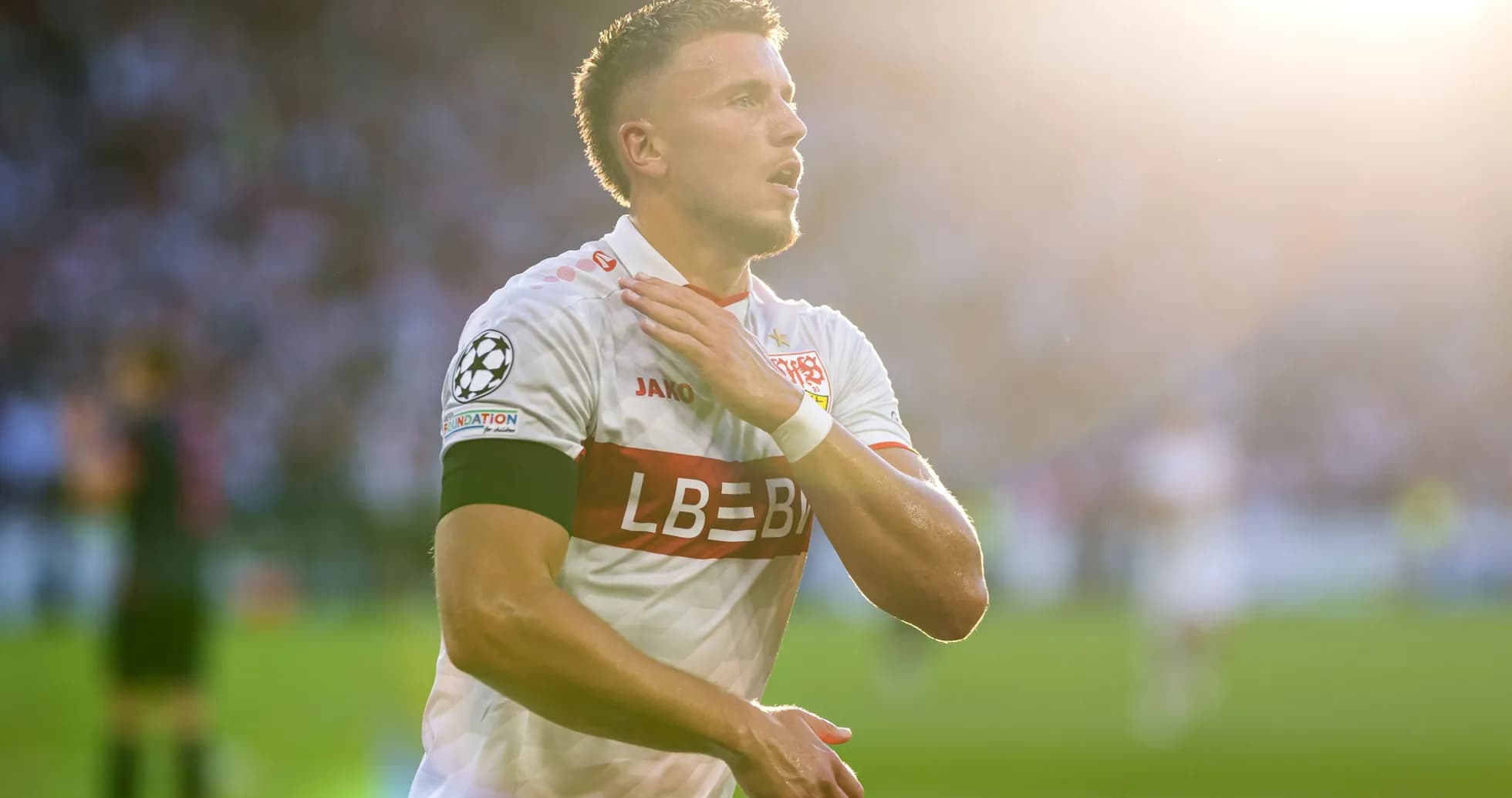 Player celebrating after scoring a goal