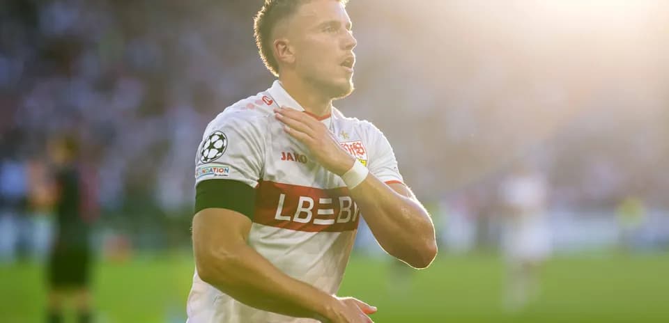 Player celebrating after scoring a goal