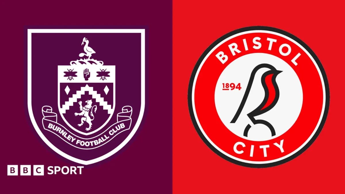 Logos of Burnley FC and Bristol City FC