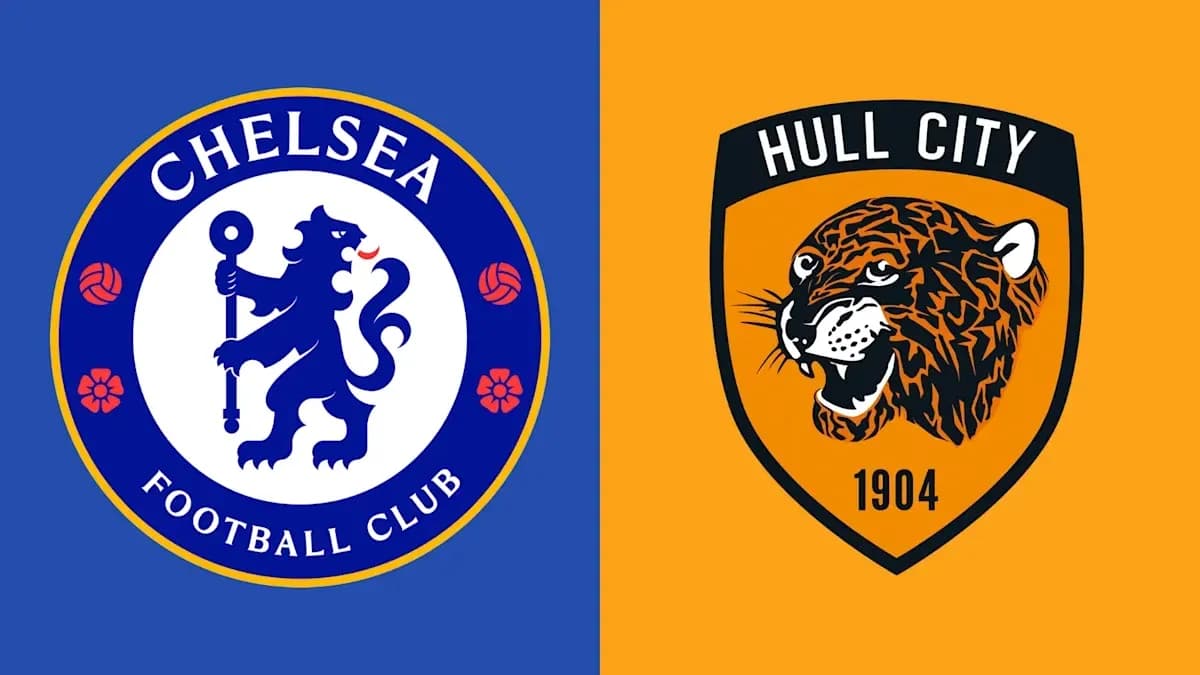 Logos of Chelsea and Hull City football clubs