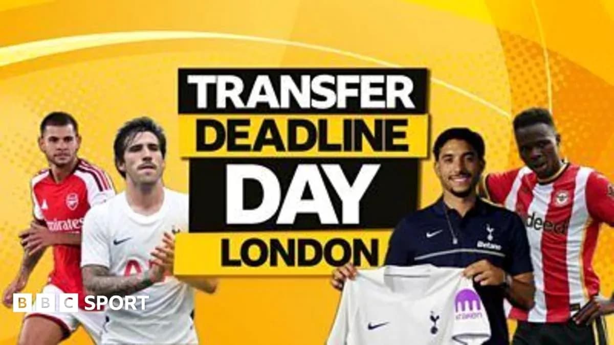 Graphic promoting Transfer Deadline Day in London