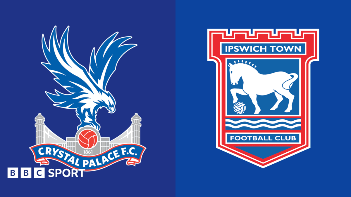 Logos of Crystal Palace and Ipswich Town football clubs