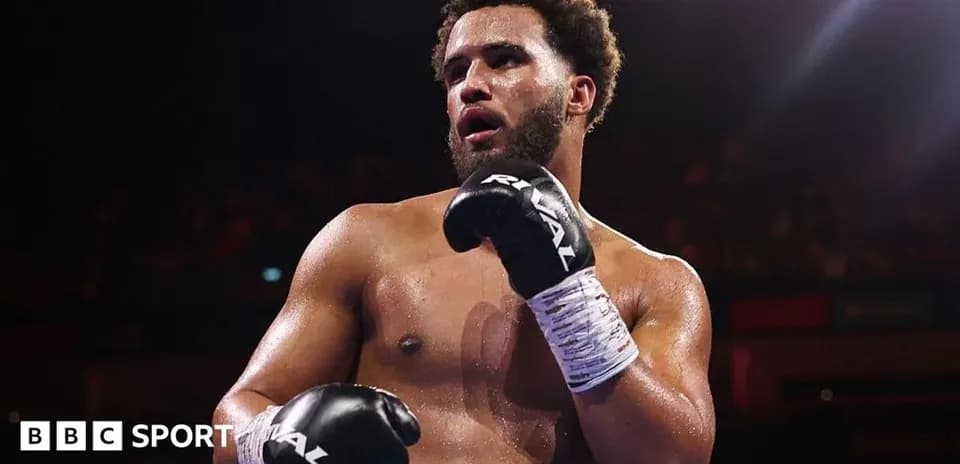 Boxer in gloves after a round in the ring
