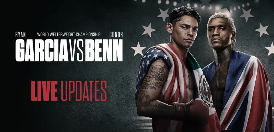 Ryan Garcia and Conor Benn facing off in boxing match