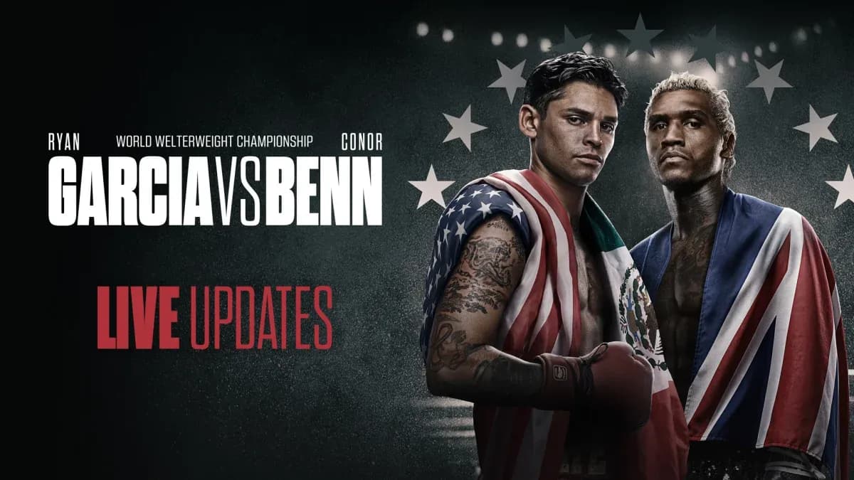 Ryan Garcia and Conor Benn facing off in boxing match