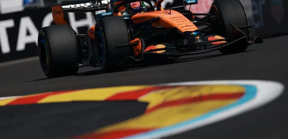 McLaren Formula 1 car racing on track