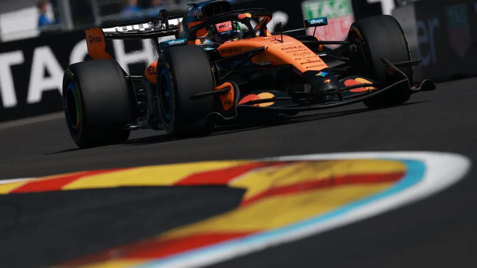 McLaren Formula 1 car racing on track