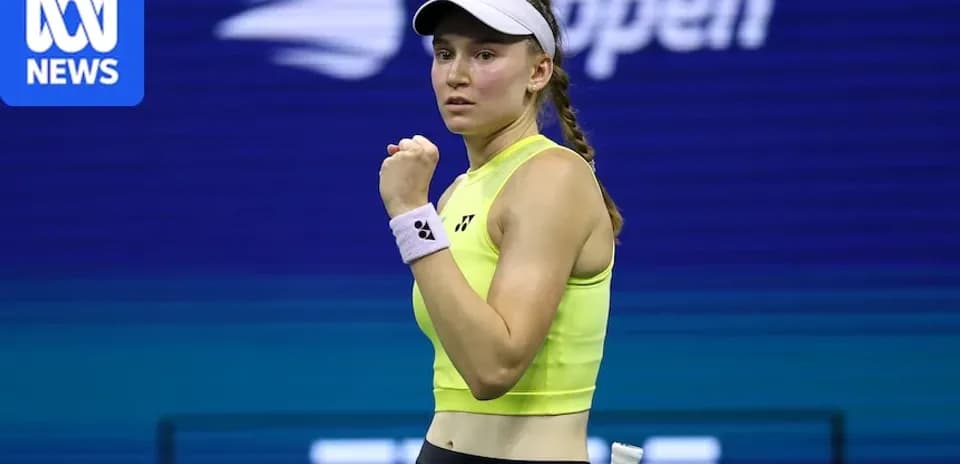 Tennis player celebrating during a match at US Open