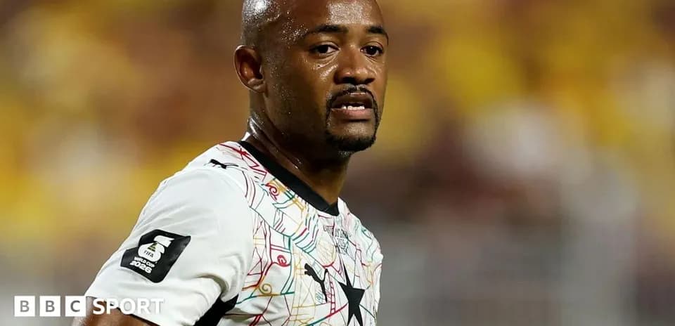 Ghana player during match with sweat on face