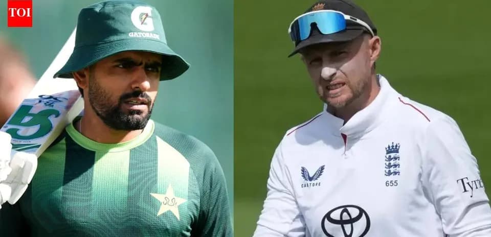 Pakistani and English cricketers preparing for match