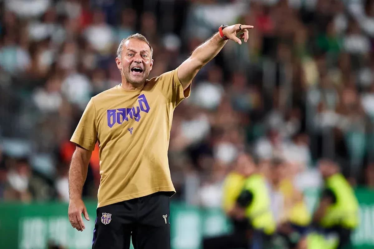 Coach directing players during a match on the sidelines