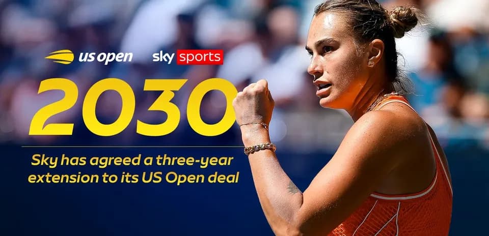 Female tennis player celebrating during US Open match