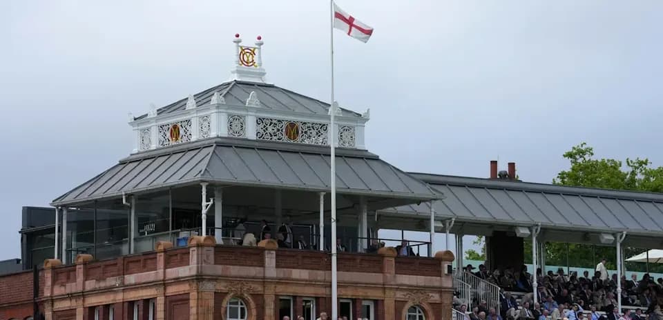 View of Lord's Cricket Ground pavilion and spectators
