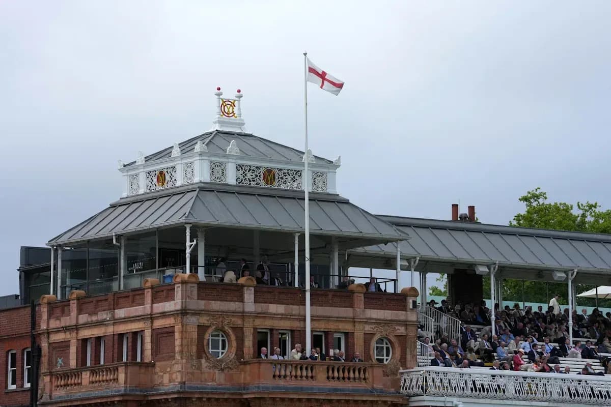 View of Lord's Cricket Ground pavilion and spectators