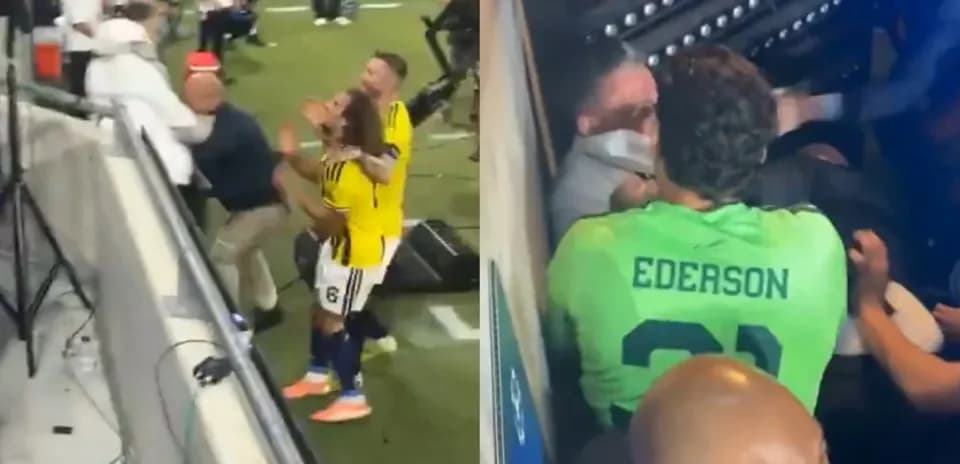 Players and staff involved in a post-match altercation