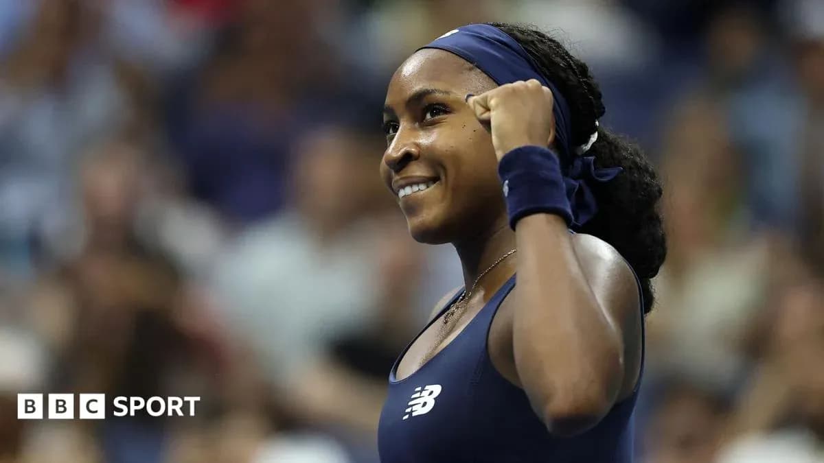 Tennis player celebrating during a match