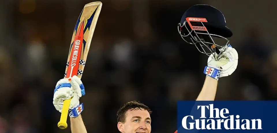 Batter celebrating after scoring a century in cricket
