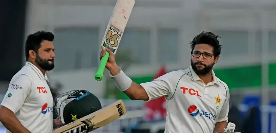 Pakistani cricketer celebrating after scoring runs