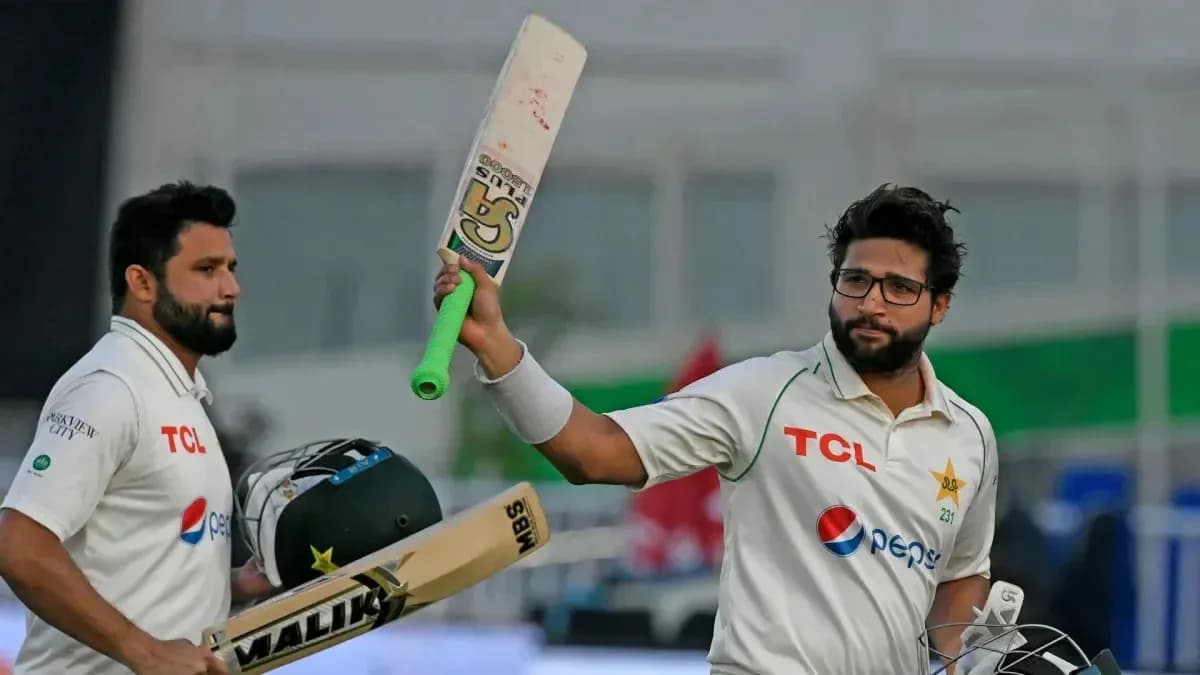 Pakistani cricketer celebrating after scoring runs
