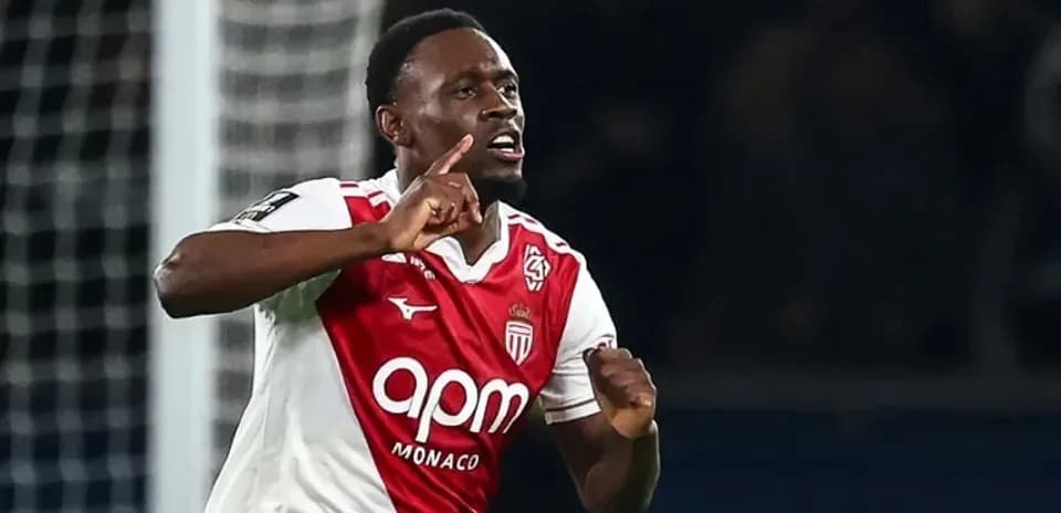 Monaco player celebrating a goal during match
