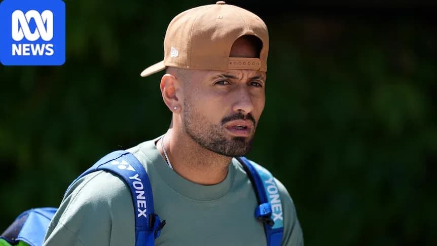Tennis player wearing a cap and backpack outdoors