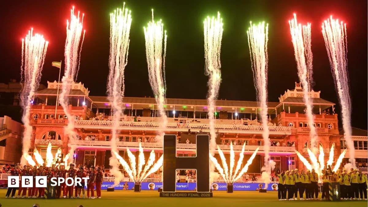 Fireworks display at The Hundred Final 2026