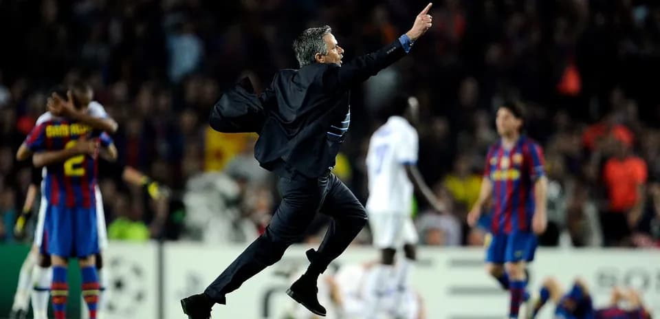 Coach celebrating after a significant match victory