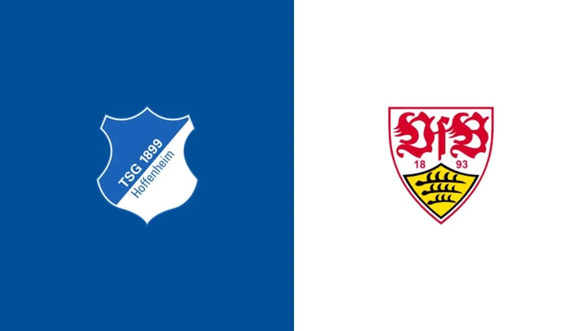 Logos of TSG Hoffenheim and VfB Stuttgart