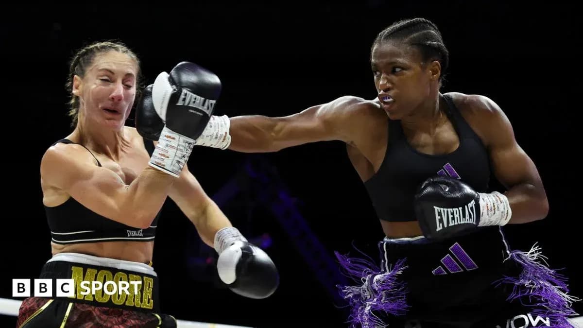 Boxers exchanging punches in a boxing match