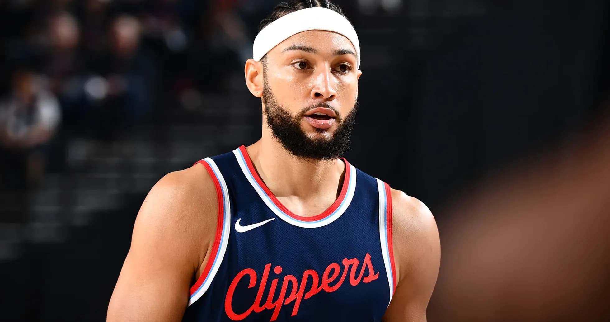 Player in Clippers jersey during a game