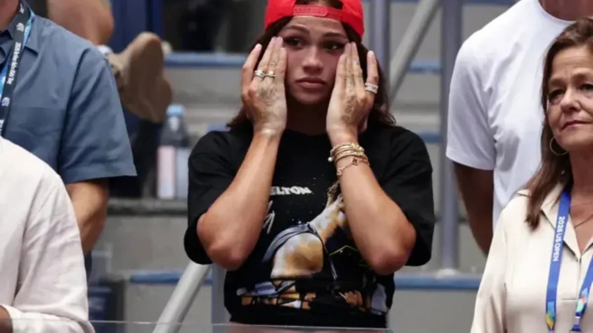 Spectators reacting during a tense moment at match