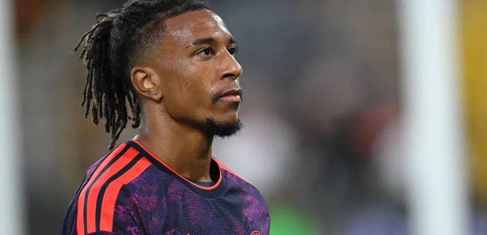 Player in Bayern Munich jersey during match warm-up