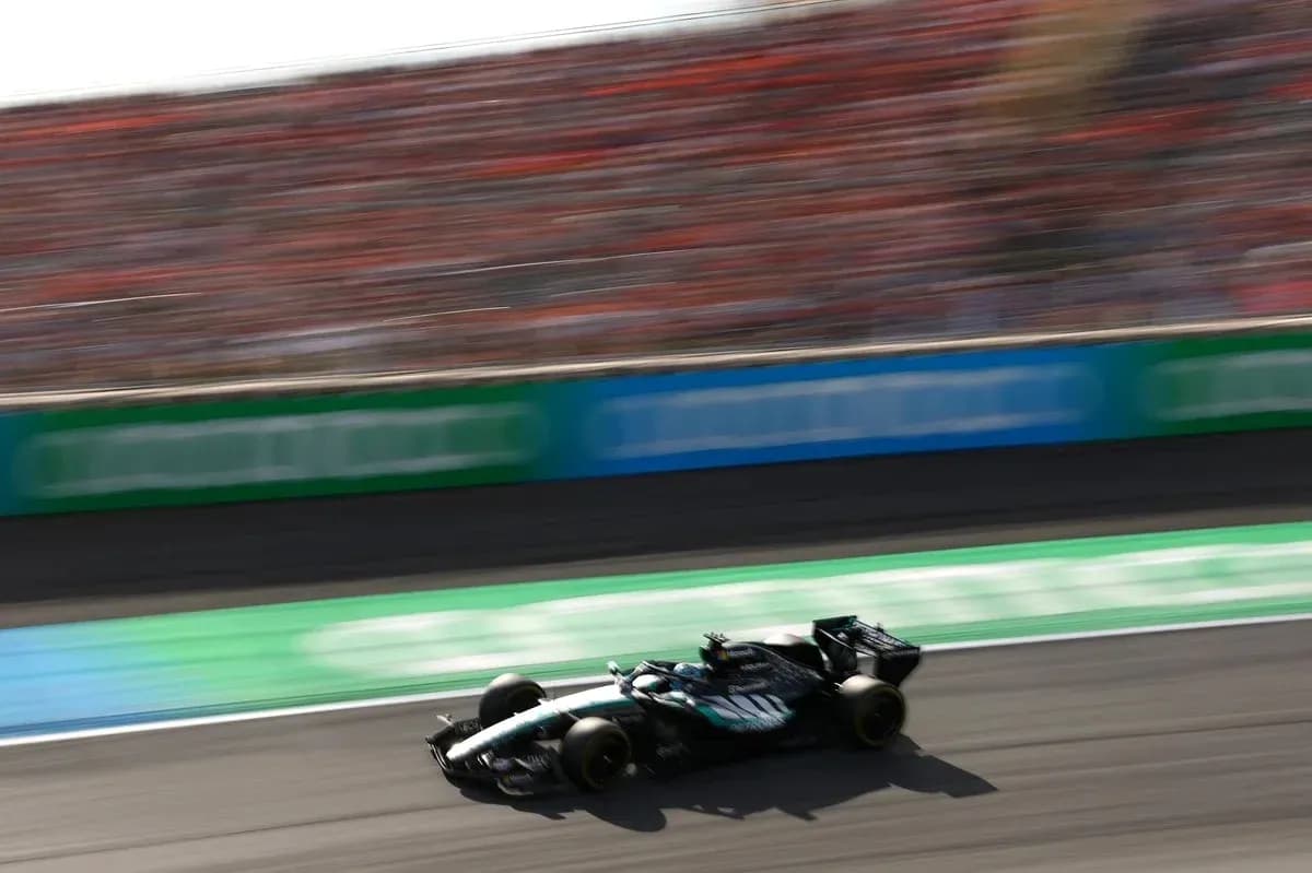 Formula 1 car racing on track during event