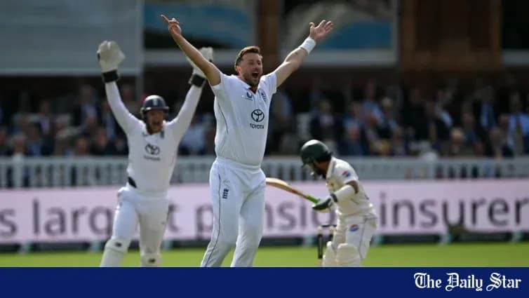 Bowler celebrating a wicket during cricket match