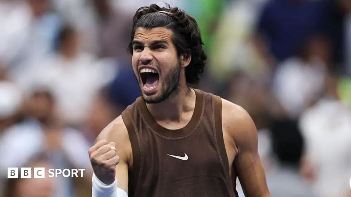 Tennis player celebrating a victory on court